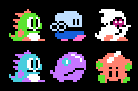 nes bubble bobble sprites